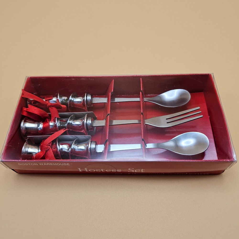 Boston Warehouse Hostess Set Set of Three Stainless Steel Servers Model 04181 - Picture 4 of 11